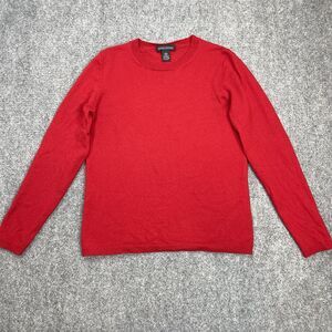 Banana Republic Sweater Womens Large Extra Fine Merino Wool Blend Red Pullover